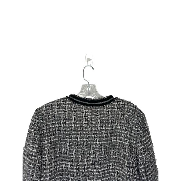 Talbots Petite Blazer Gray Black Metallic Tweed Twee Office Work Career Size 18P - Picture 7 of 13